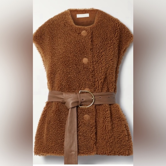 Ulla Johnson Selene Shearling Jacket. Brown - Picture 1 of 8